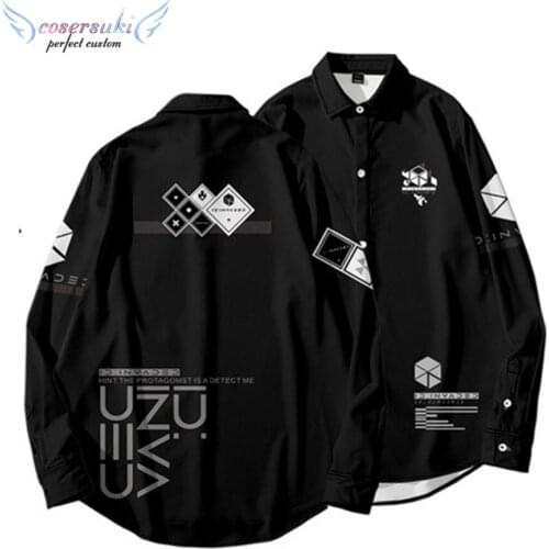 ID:INVADED long female short-sleeved shirt around Brilliant detective Sakaido impression personality printed clothes