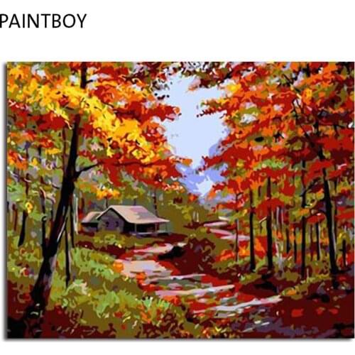 PAINTBOY Framed Pictures Painting By Numbers Landscape Handwork Canvas Oil Painting Home Decor For Living Room