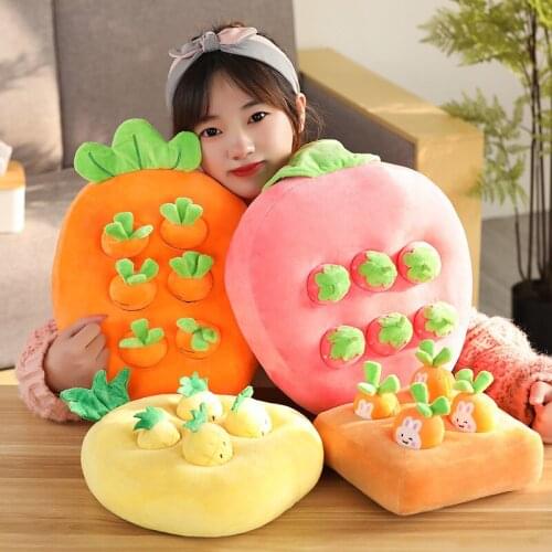 Creative Cute Small Strawberry Plush Toys Stuffed Vegetables Carrot Soft Plush Doll Toy Kids Child Baby Toys Kawaii Gift