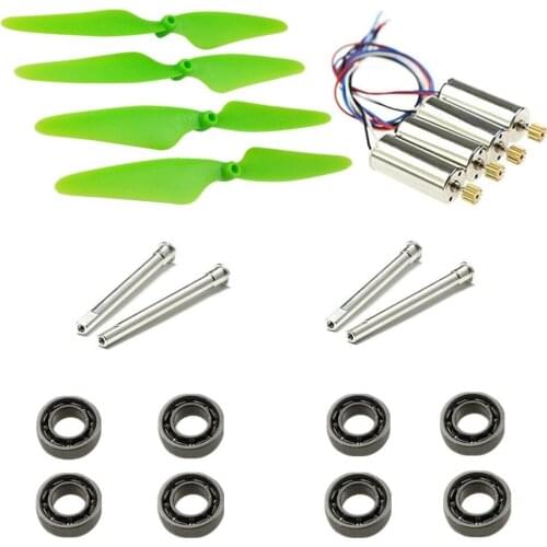 Hubsan H502E H502S RC Quadcopter Drone + CCW CW with Metal Gear Motors + Main Blade Propellers + Shafts Bearings Replacement