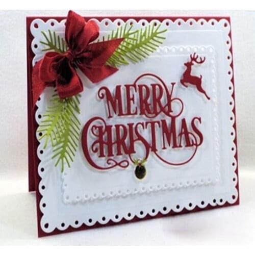 Merry Christmas Reindeer Metal Cutting Dies Stencils DIY Scrapbooking Album Photo Paper Cards Craft Embossing Word Dies 2019 New