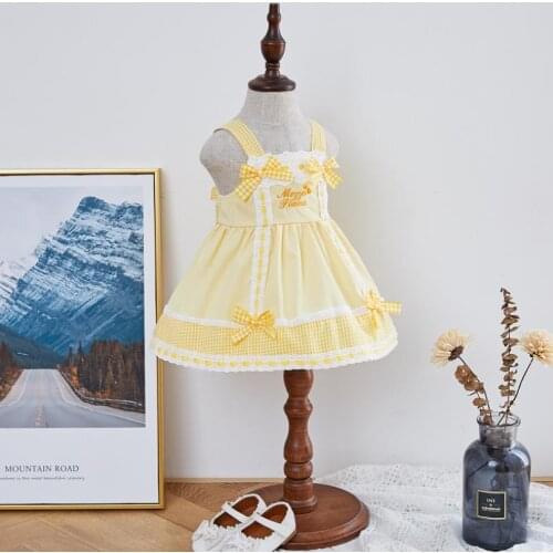 Miayii Baby Clothing Spanish Lolita Vintage Turkey Lace Bow Embroidery Plaid Birthday Party Easter Princess Dress For Girls A77