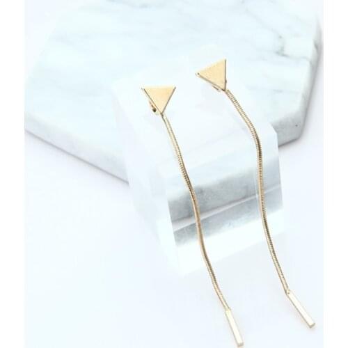 Fashion Triangle Earrings Tassel Chain Earrings Jewelry For Women Long Earrings Femme Dangle Hanging Earrings