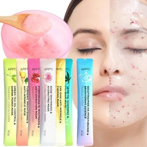 Soft Hydro Jelly Mask Powder Face Skin Care Whitening Rose Gold Collagen Peel Off DIY Rubber Facial Jellymask SPA Beauty Salon