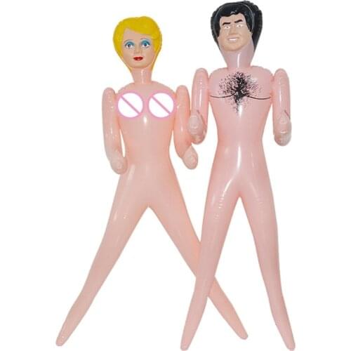 Blow Up Male Female Doll Party Fancy Inflatable Adult Party Accessories for Gift Collection Ornaments Prank Toys