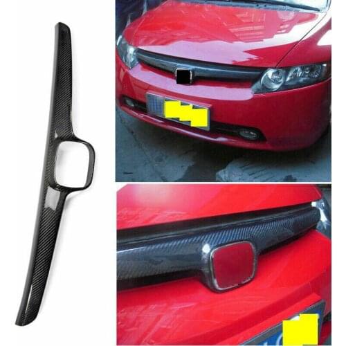 For Honda Civic FD2 2006 2007 2008 Real Carbon Fiber Front Bumper Center Hood Grill Mesh