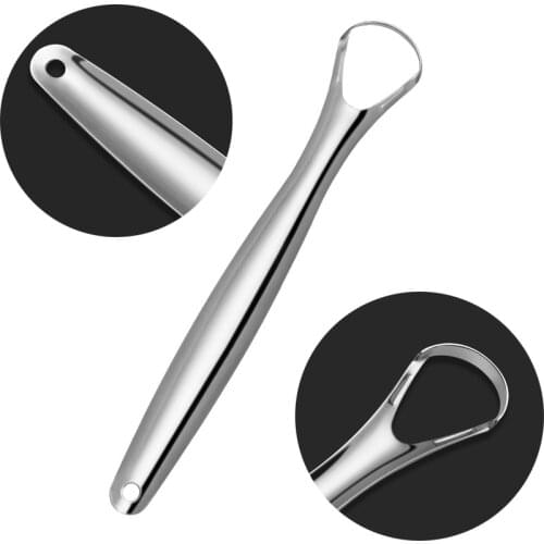 Useful Tongue Scraper Stainless Steel Oral Tongue Cleaner Medical Mouth Brush Reusable Fresh Breath Maker 8pc/lot