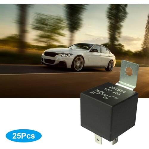 25Pcs 12VDC 40A 5 Pin Car Motorcycle LED Flasher Relay Electronic Freauency LED Turn Signal Light Blinker Flasher Relay