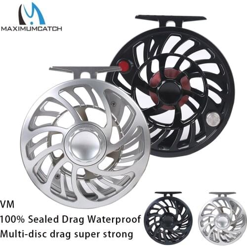 Maximumcatch Saltwater 100% Sealed Drag Waterproof Fly Fishing Reel 5-12wt CNC Machine Cut 6061-T6 Aluminium Fly Reel