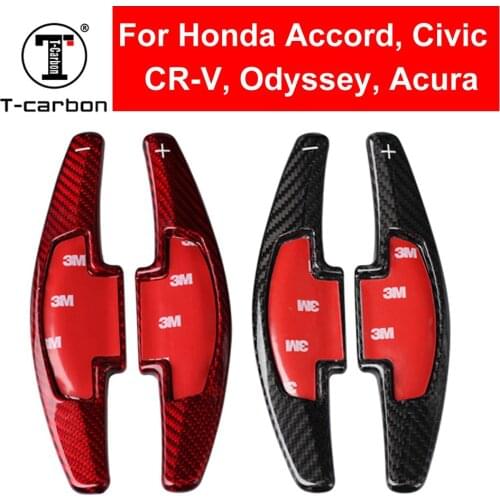 Car Styling Real Carbon Fiber Steering Wheel Shift Paddle Shifter Extension For Honda Accord CR-V Civic Odyssey Acura Accessory
