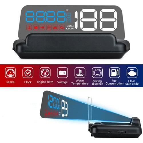 Universal T900 Mirror Car Head Up Display GPS Speed Projector Overspeed RPM Voltage Security Alarm Driving Computer
