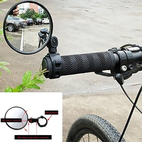 1pc Round Bicycle Rearview Handlebar Mirrors Mountain Bike Cycling Rear View Mirror Wide Angle Convex Mirror Bicycle Accessories