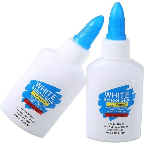 2pcs School White Glue Liquid Glue 40ml Non-toxic White Latex Craft for Kids Handcraft Tool School Office Adhesives Stationery
