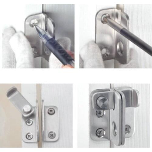2pcs Stainless Steel Sliding Lock Window Door Gate Safety Barrel Bolt Latch