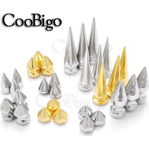 20set Cone Studs Screwback Spikes Rivet Punk 8mm~33.5mm Garment Rivets For Clothes Bag Shoes Leather DIY Craft Accessories