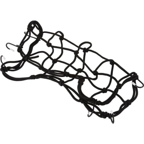 Motorcycle Packing Carrier Web Cargo Hold Down Net 30 x 30cm Bungee Black