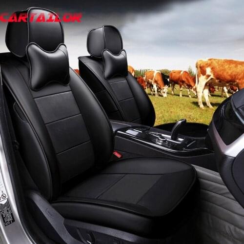 CARTAILOR Cowhide Cover Car Seats for BMW X5 Seat Covers Cars Genuine Leather Seats Protector Auto Accessories Cushions Supports