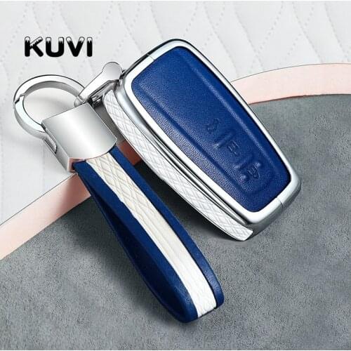 Alloy Leather Car Key Cover Case Accessories Keychain Covers Protect For Toyota Prius Camry Corolla C-HR CHR RAV4 Prado 2018