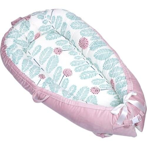 Baby crib middle bed newborn uterine bed flannel fruit type bionic bed baby bedding