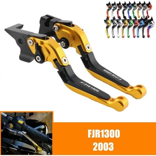 For YAMAHA FJR 1300 FJR1300 2003 CNC Motorcycle Adjustable Brake Clutch Lever Levers Folding