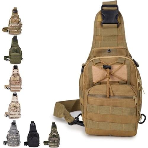 600D Sling Chest Bag With Molle Military Pouch Tactical Army Camoflouge Messenger Shoulder Back Pack Camping Hiking Bags XA256Y