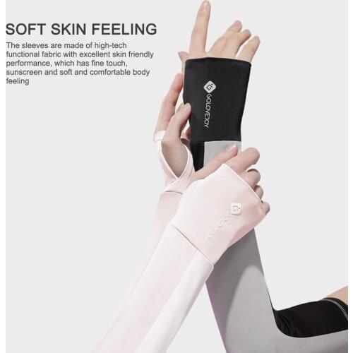 Outdoor Ice Arm Sleeves Biker Fabric Breathable UV Protection Gloves Sunscreen Fishing Longsleeve Ice Silk Summer Sports Sleeves