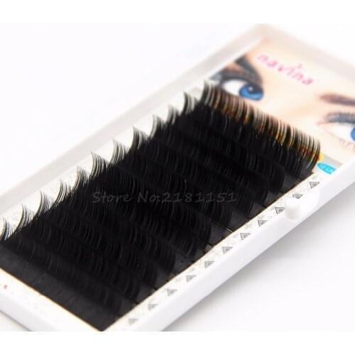 NAVINA 8mm/10/mm/12mm C Curl Individual False Eyelash Comfortable soft Thick Eye Lash Extensions Tool Natural Fake eyelashes