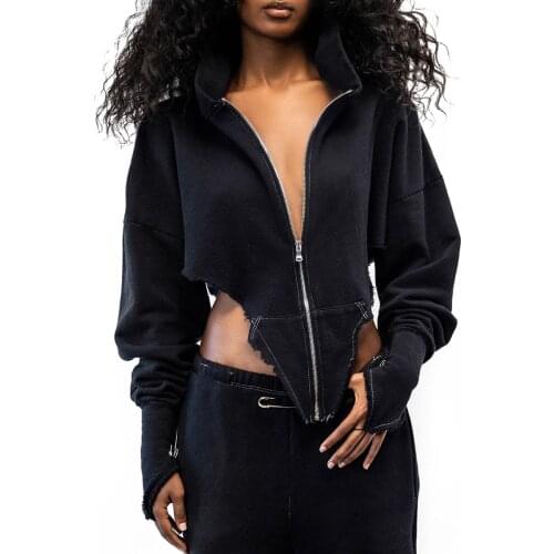 2021 new hot-selling net red womens cardigan with hood design sense niche coat trend ins women loose sweater women