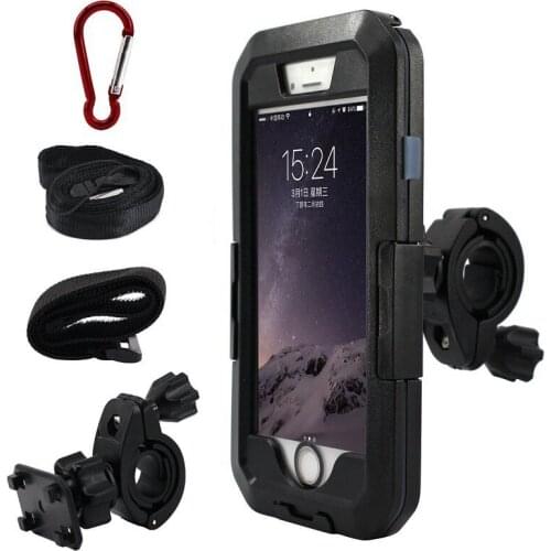 New Waterproof Motorcycle Phone Holder For iPhoneX 8 7 6s Plus Phone Stand Support Bicycle GPS Holder Armor Case Telephone Moto