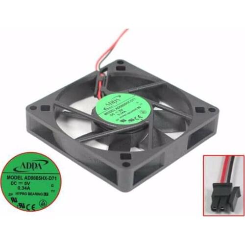 ADDA AD0805HX-D71 G DC 5V 0.43A 80X80X15mm 2-wire Server Cooling Fan