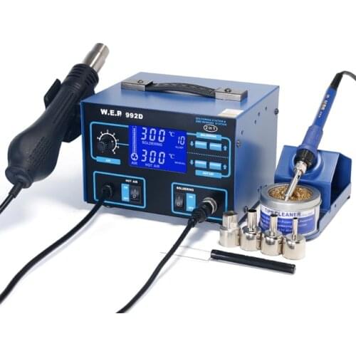 WEP 992D smd rework soldering station hot air gun for repair cellphone