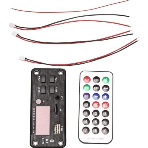 MP3 Decoder Board,With Power Amplifier 2X25W Bluetooth 5.0 Car Audio Decoder Board Support TF AUX FM Audio Radio Module