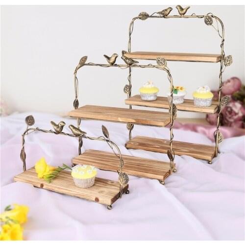 Tray Snack Frame Solid Wood Dessert Platform Fruits Exhibition Frame Of Furniture