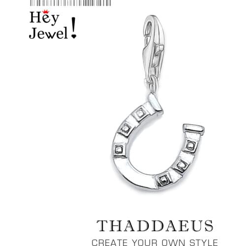 Horseshoe Pendant Charm For Men Women 2020 Spring 925 Sterling Silver Trendy lucky Fashion Jewelry Fit Bracelet Necklace