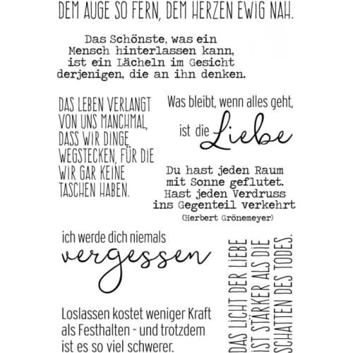 German word Transparent Clear Silicone Stamp/Seal for DIY scrapbooking/photo album Decorative clear stamp sheets A1493