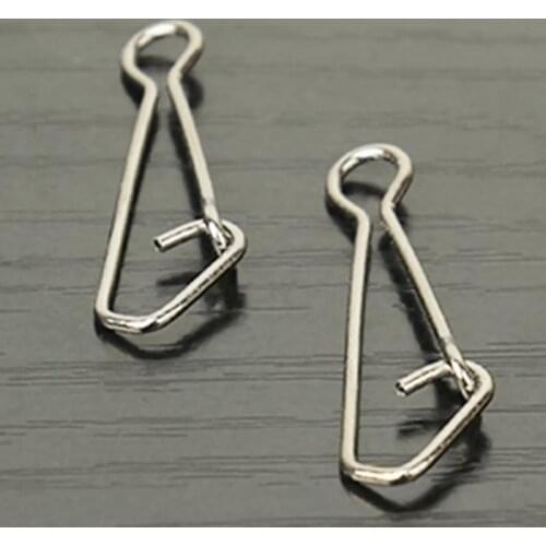 Fishhooks Fast Clip Lock Fishing Connector Stainless Steel Safety Pin Swivel Fishing Tackle Lures Fish Tool Snap