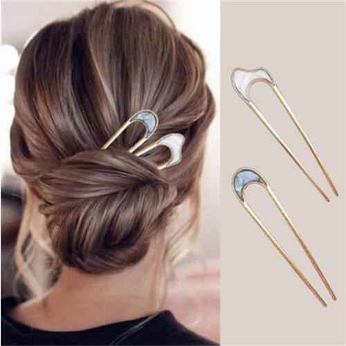 U-shaped Hair Clip for Women Simple Colorful Alloy U Shape Girl Hairpins Hair Accessories Headpieces Hair Clips for Women