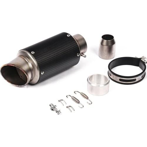 Universal 60.5mm Exhaust Muffler Pipe Motorcycle Carbon Fiber Escape with Removable DB Killer 270mm Exhaust Tips CBR1000RR R6