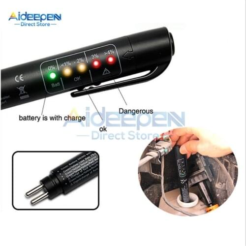 Universal Car Accessories Brake Fluid Tester Diagnostic Tools Accurate Oil Quality 5 LEDs Auto Vehicle Brake Fluid Testing Tool