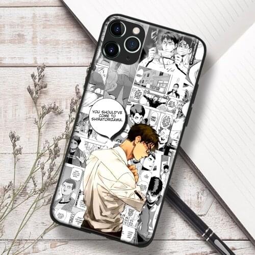 Wakatoshi Ushijima Haikyu!! Phone Case for iPhone 11 12 Mini Pro XS Max X XR 6 7 8 SE Plus Samsung Soft TPU Glass Cover Shell