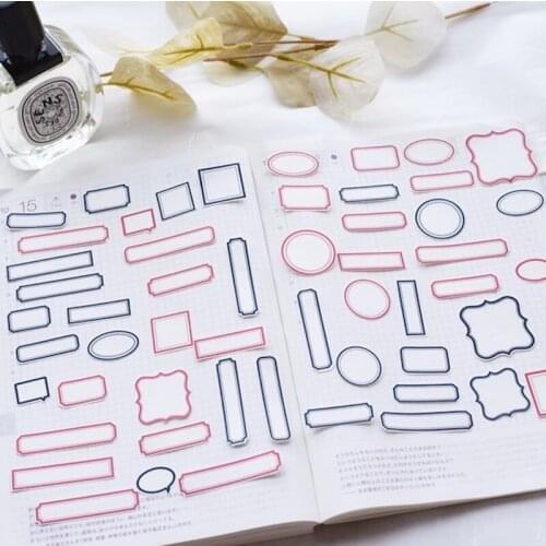 YPP CRAFT 50pcs Frame Stickers for Scrapbooking Happy Planner/Card Making/Journaling Project