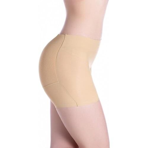 Lady Padded butt panty fake pad hip panty high waist thickening briefs push up Buttocks pants one piece Seamless Underwear panty