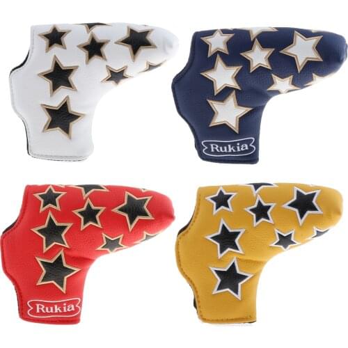 1 Piece Durable Waterproof PU Leather Golf Putter Head Cover Straight Bar Blade Club Headcover Golf Club Heads Cover Accessory