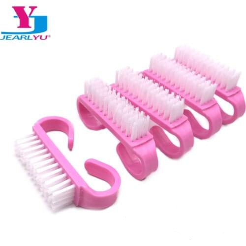 10pcs/lot Nail Art Cleaning Nail Brush Tools For Manicure Pedicure Pink Clean Care Soft Remove Dust Nail Brushes Set Makeup New