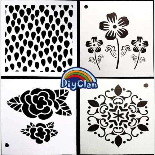 16x16cm Flower format style Cake Stencil Fondant Cake Template Decorating Tools Raindrop Cake Mold