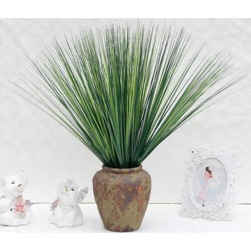 23.62in Artificial Plant 60cm Artificial Grass Greeny Realistic Onion Grass Long Grass Plastic Shrub Greenery Shrub