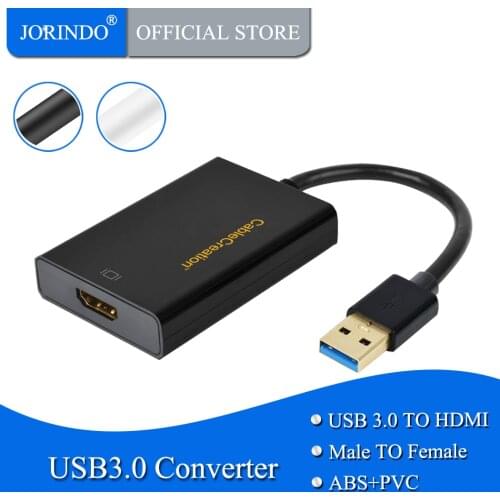 USB to HDMI Adapter (Display Link Chipset), JORINDO USB 3.0 External Video Card Most Compatible Resolution for USB to Display