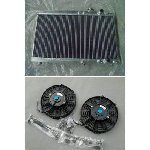 Aluminum Radiator + Fan*2 1994-2001 For Honda Acura Integra 1.8L 95 96 97 98 99 2000 MT
