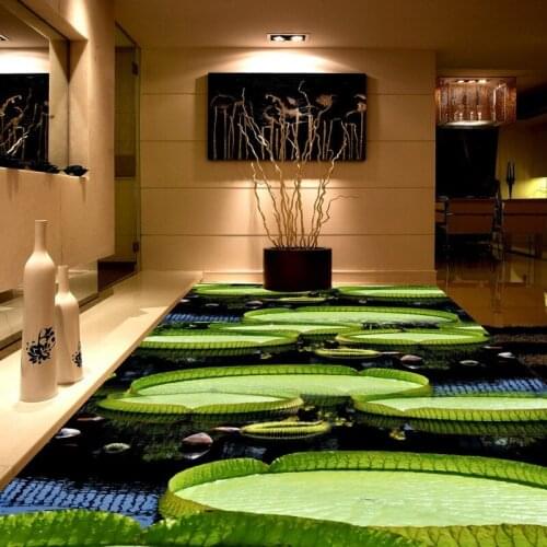 Free Shipping Living Room Bathroom 3D floor non-slip self-adhesive anti-skidding bathroom wallpaper office decoration wallpaper