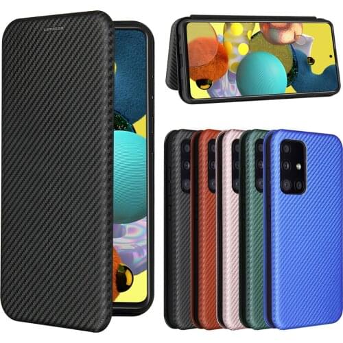 For Samsung Galaxy A52S 5G Case Luxury Flip Carbon Fiber Skin Magnetic Adsorption Case For Samsung A52S 5G A52 S A 52 Phone Bag